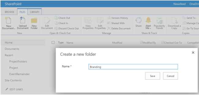 Create Project specific folder